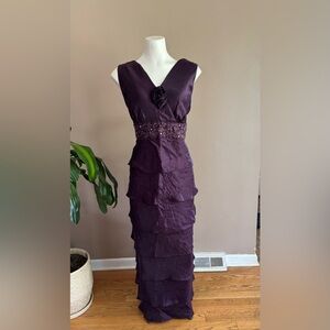 Elegant Purple Sleeveless Dress